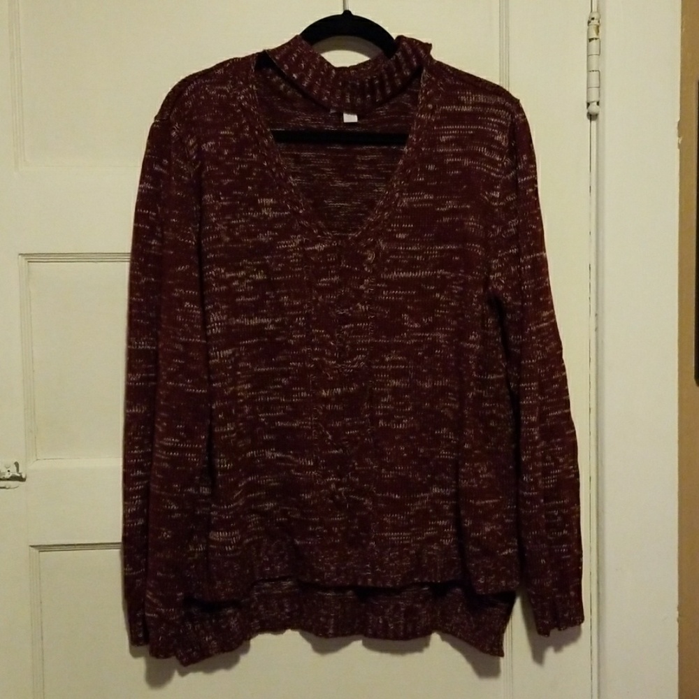 New York and Company Hi-Lo Choker Sweater